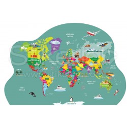 Mapa sveta 7 stiker